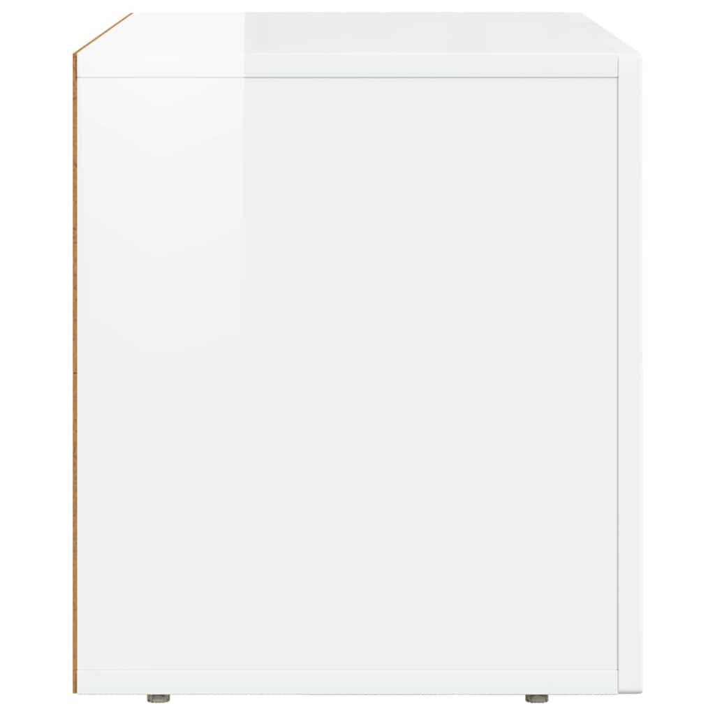 Cabinet TV Alb lucios 60 x 35 x 40 cm Lemn compozit — imaginea 7