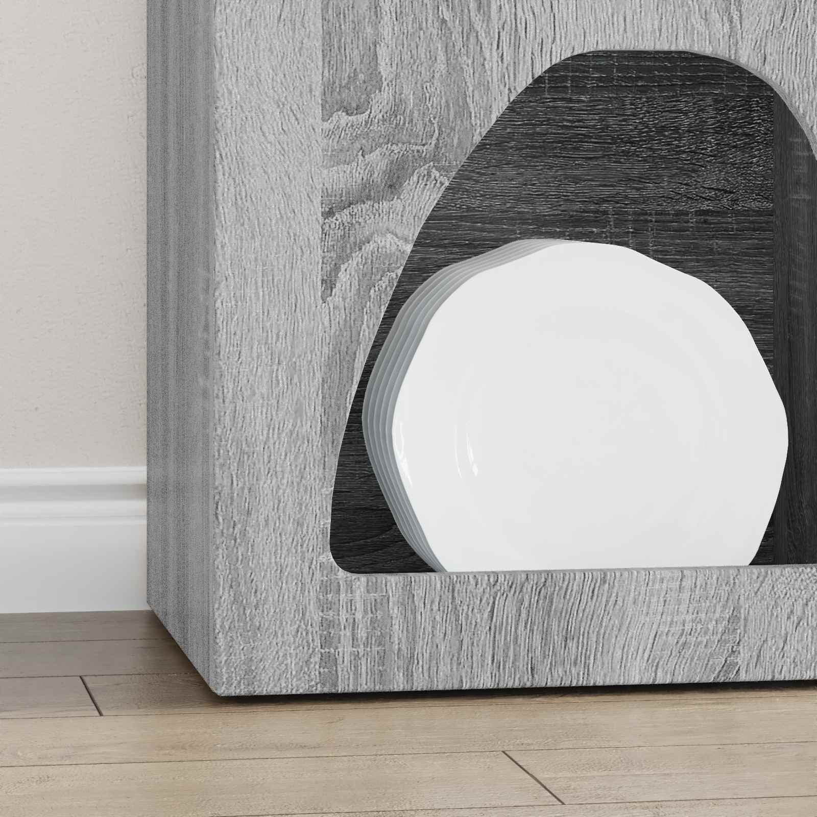 Bufet Gri Sonoma 40 x 35 x 100.5 cm Lemn compozit — imaginea 5