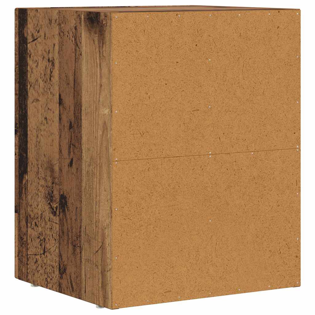 Noptiera 2 pcs Lemn vechi 40 x 35 x 50 cm Lemn compozit — imaginea 9