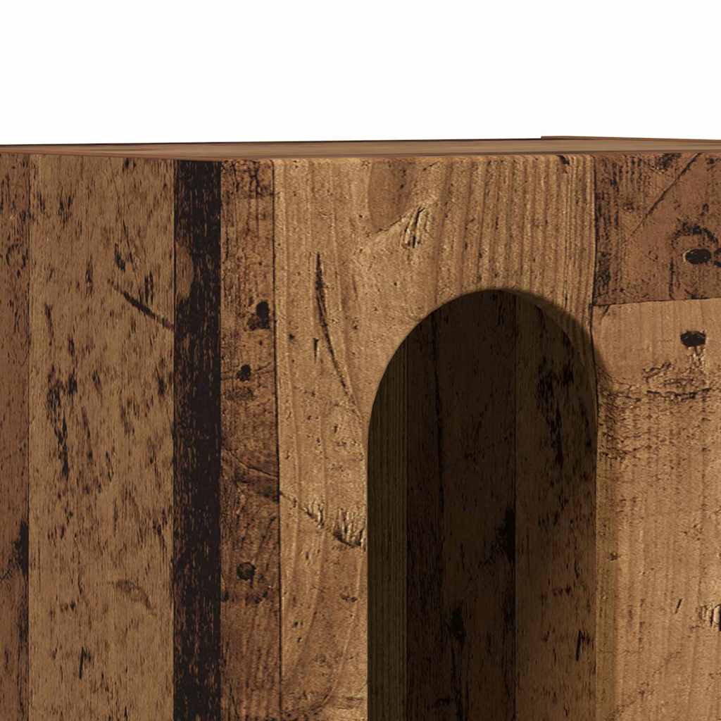 Noptiera 2 pcs Lemn vechi 40 x 35 x 50 cm Lemn compozit — imaginea 10