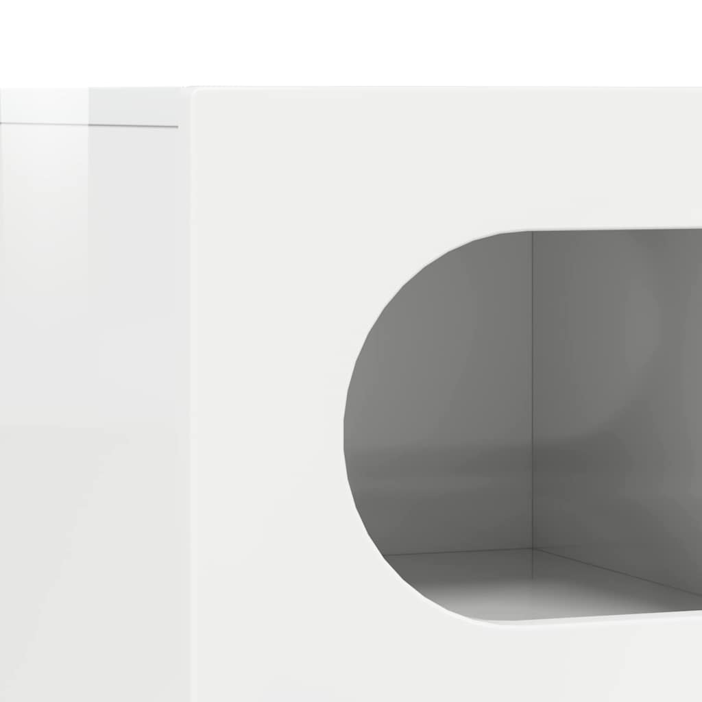 Cabinet TV Alb lucios 60 x 35 x 40 cm Lemn compozit — imaginea 9