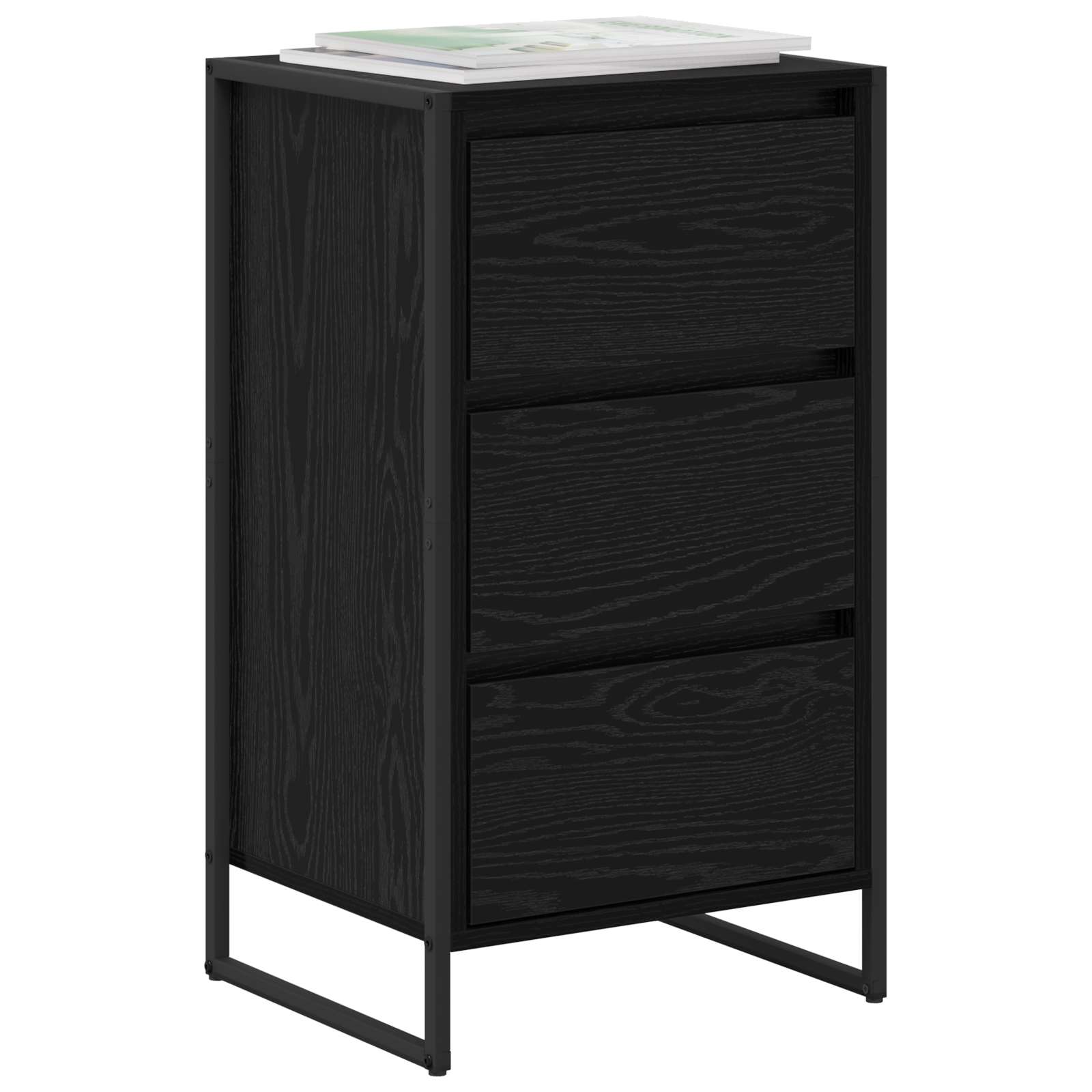 Bufet cu sertar Stejar Negru 42 x 36 x 75.5 cm Lemn compozit — imaginea 3
