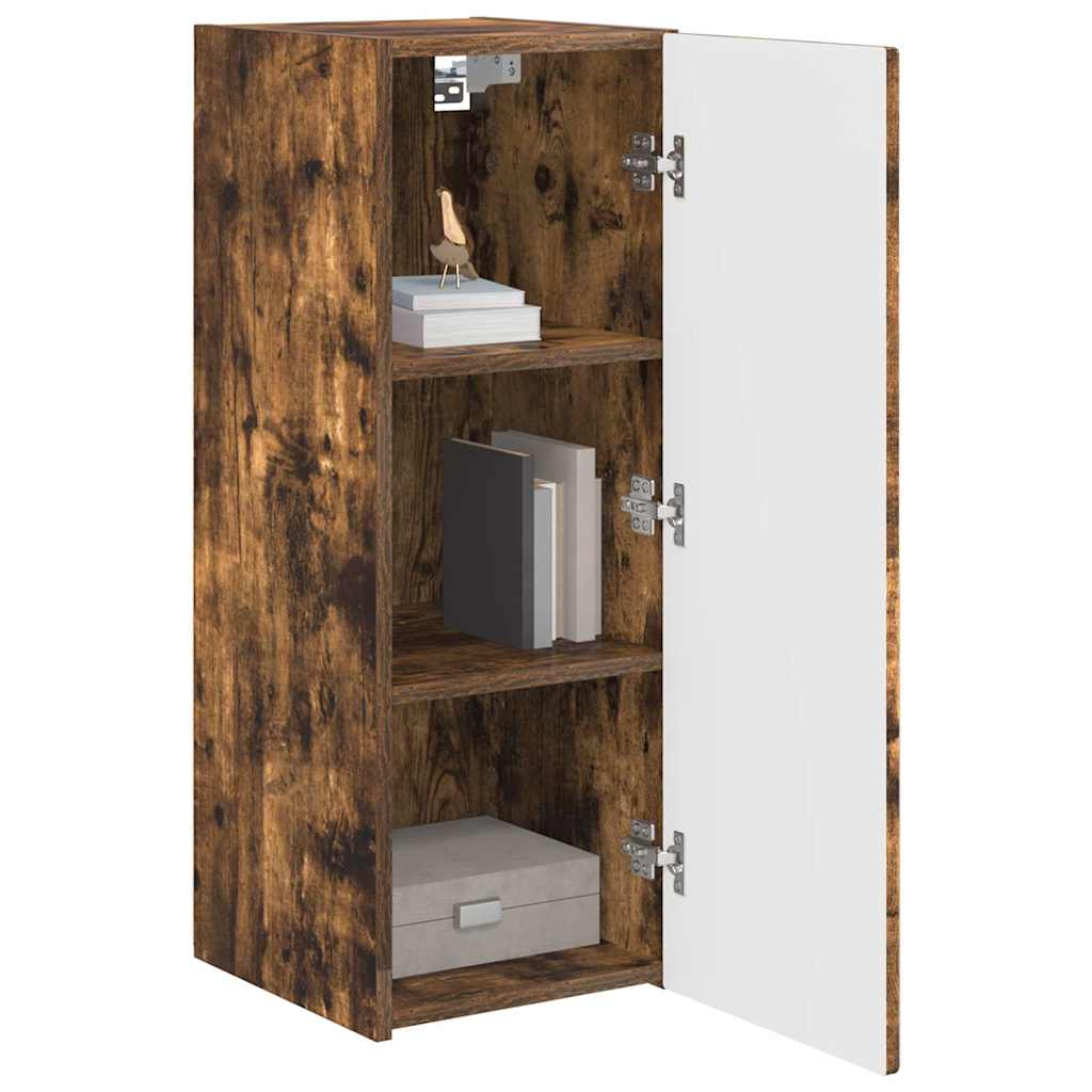 Dulap TV de perete Stejar fumuriu 30 x 31 x 80 cm Lemn compozit — imaginea 4