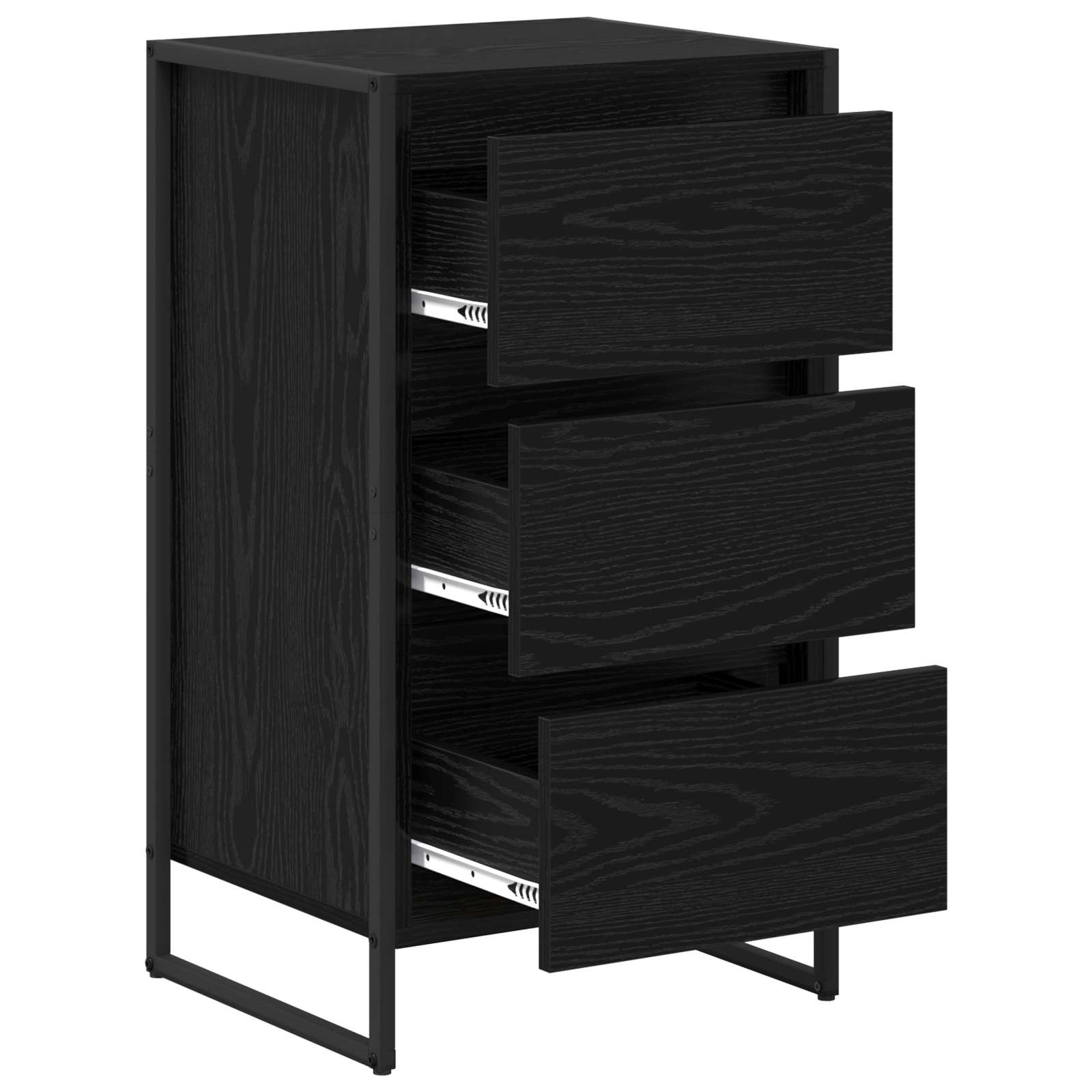 Bufet cu sertar Stejar Negru 42 x 36 x 75.5 cm Lemn compozit — imaginea 5