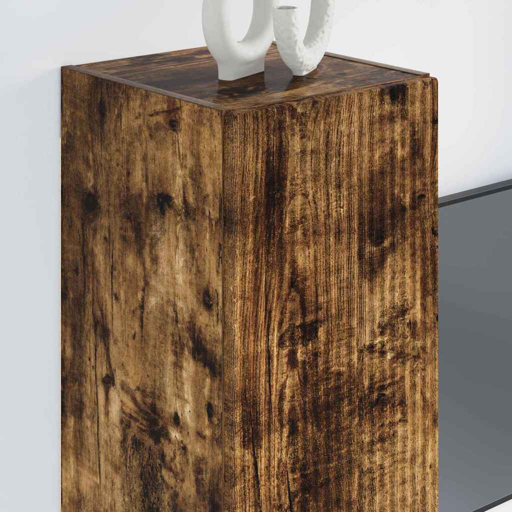 Dulap TV de perete Stejar fumuriu 30 x 31 x 80 cm Lemn compozit — imaginea 5