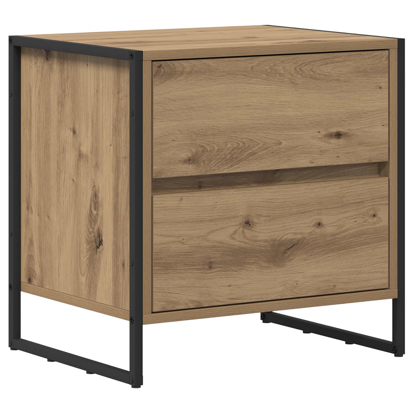 Noptiera 2 pcs Stejar artizanal 50 x 39.5 x 50 cm Lemn compozit — imaginea 5