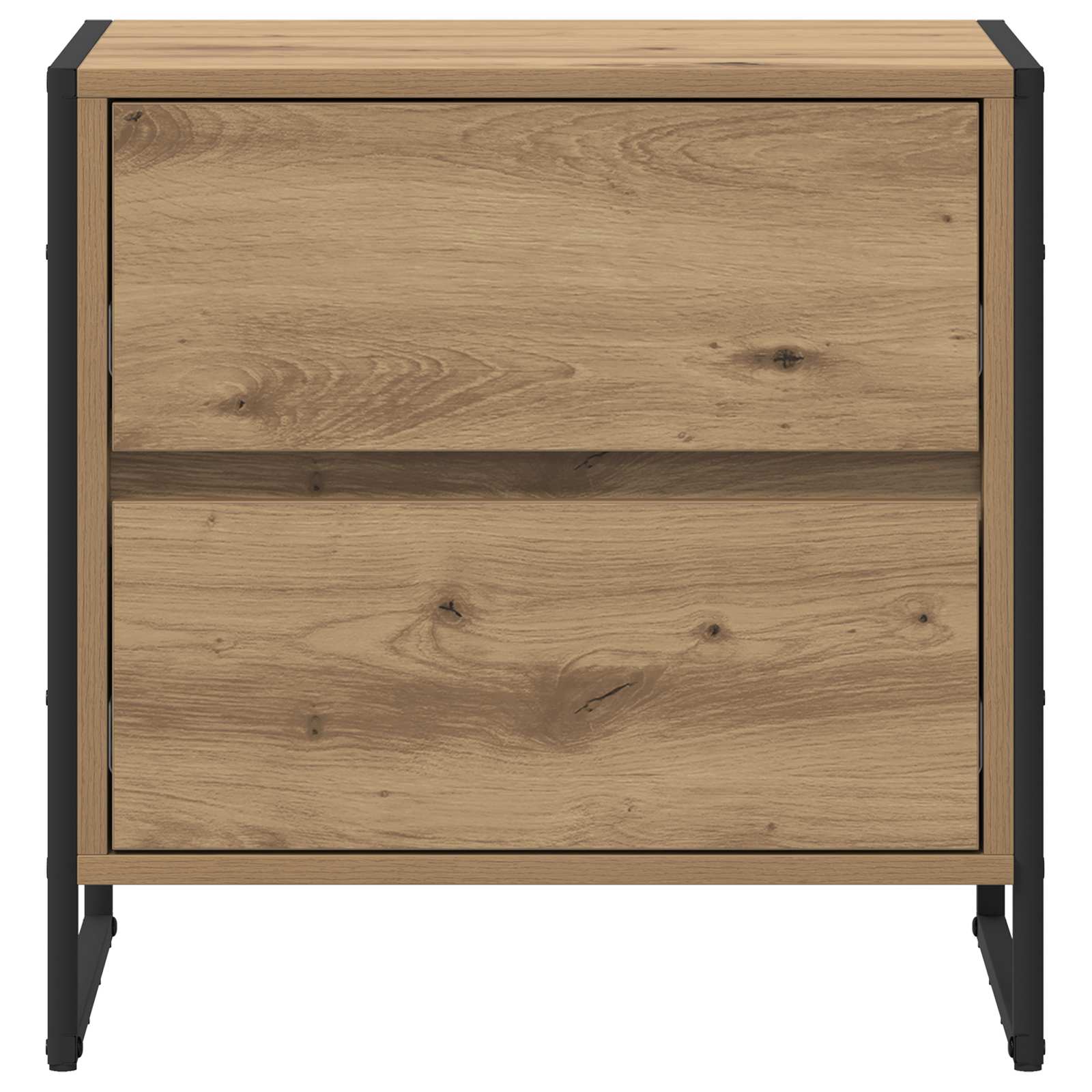 Noptiera 2 pcs Stejar artizanal 50 x 39.5 x 50 cm Lemn compozit — imaginea 6