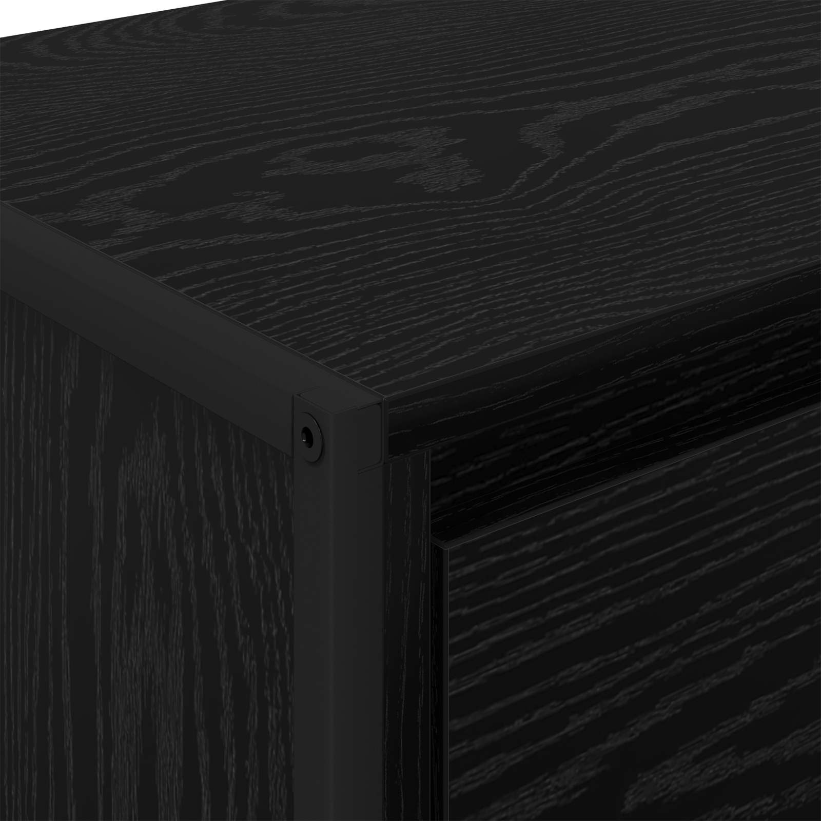 Bufet cu sertar Stejar Negru 42 x 36 x 75.5 cm Lemn compozit — imaginea 9
