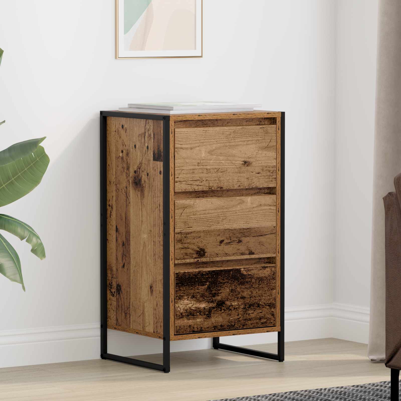 Bufet cu sertar Lemn Vechi 42 x 36 x 75.5 cm Lemn compozit — imaginea 2