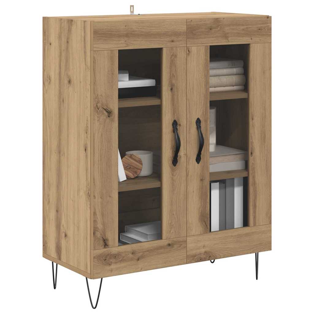 Bufet Stejar Artizanal 69,5 x 34 x 90 cm Lemn compozit — imaginea 4