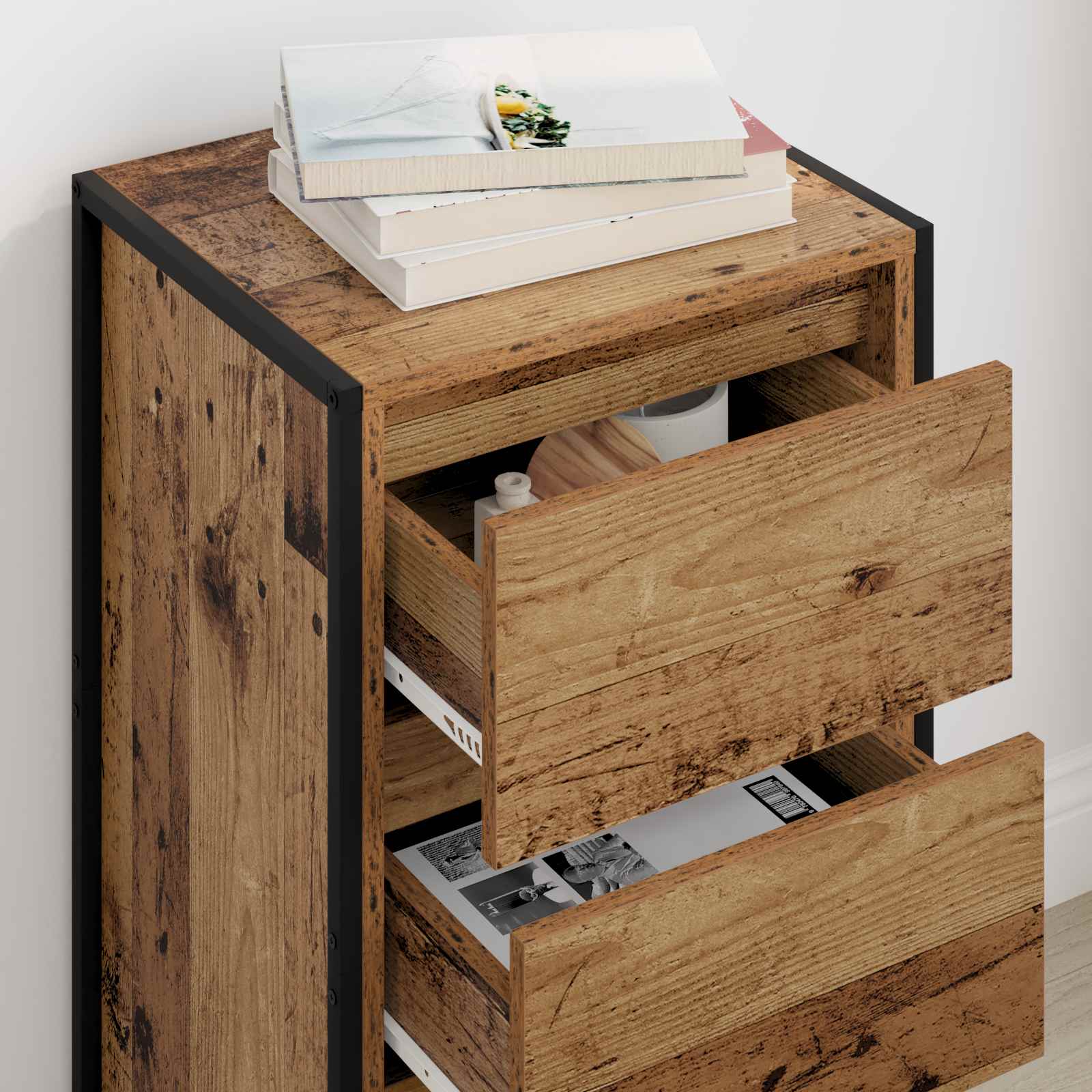 Bufet cu sertar Lemn Vechi 42 x 36 x 75.5 cm Lemn compozit — imaginea 4