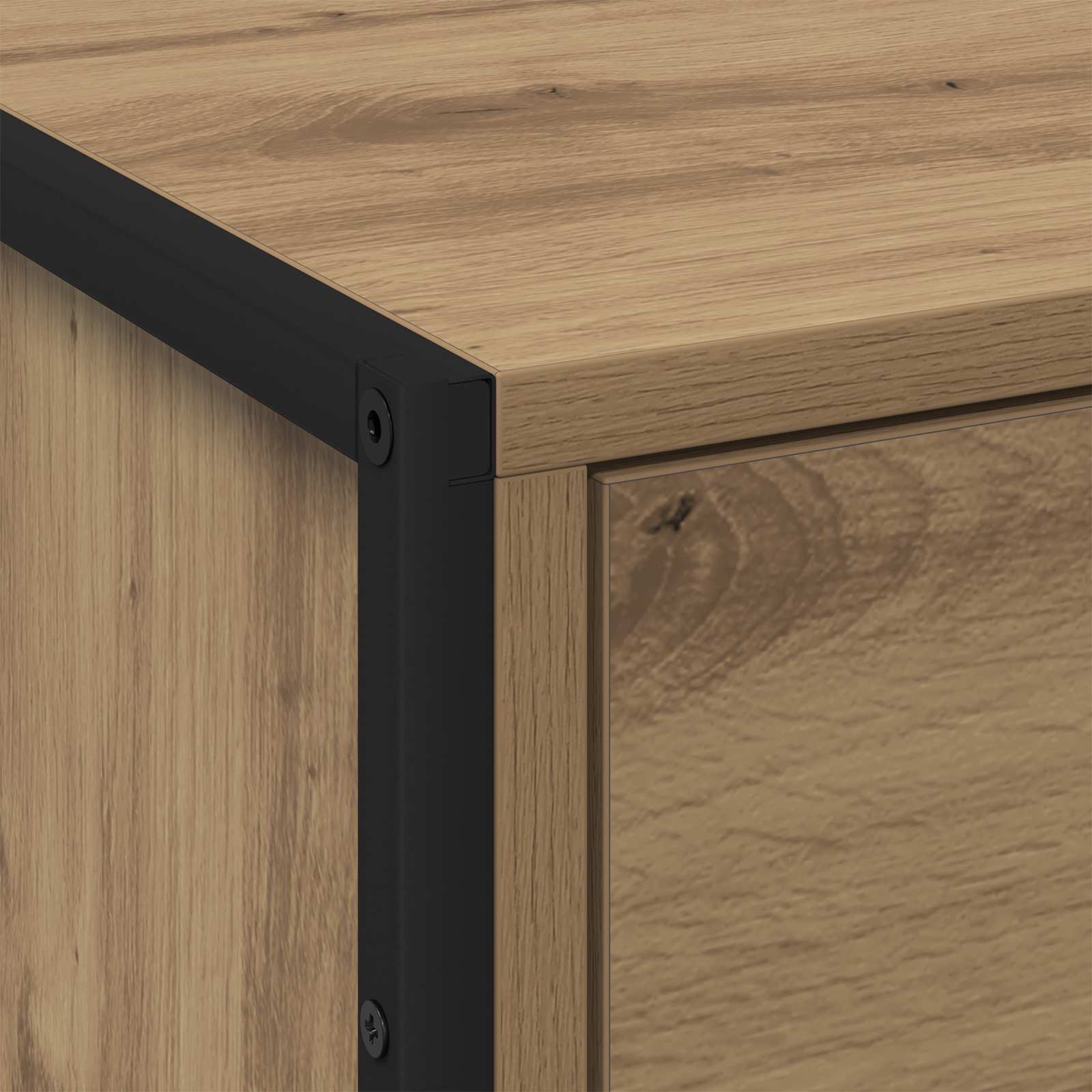 Noptiera 2 pcs Stejar artizanal 50 x 39.5 x 50 cm Lemn compozit — imaginea 9