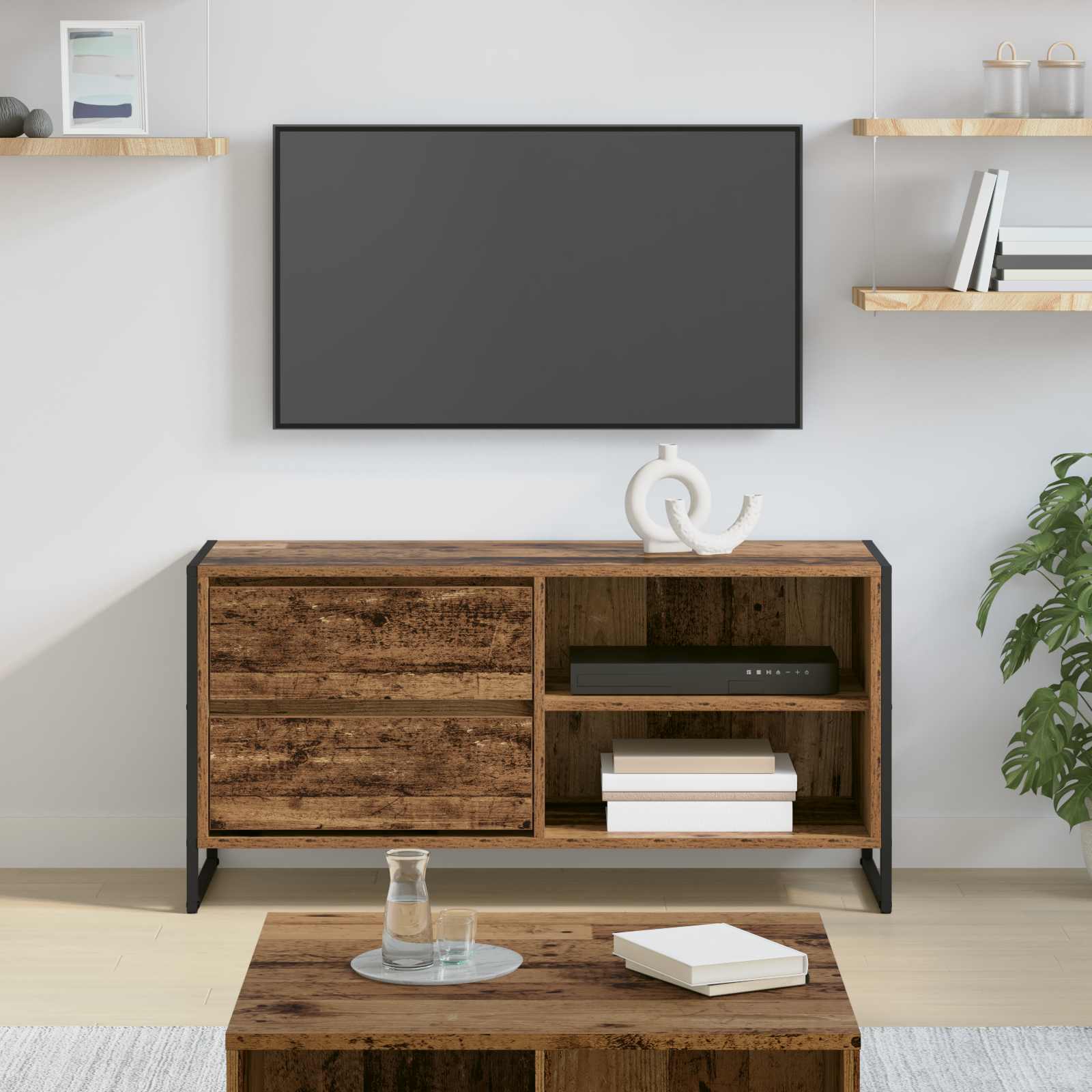 Cabinet TV Lemn Vechi 100 x 36 x 49,5 cm Lemn compozit — imaginea 2