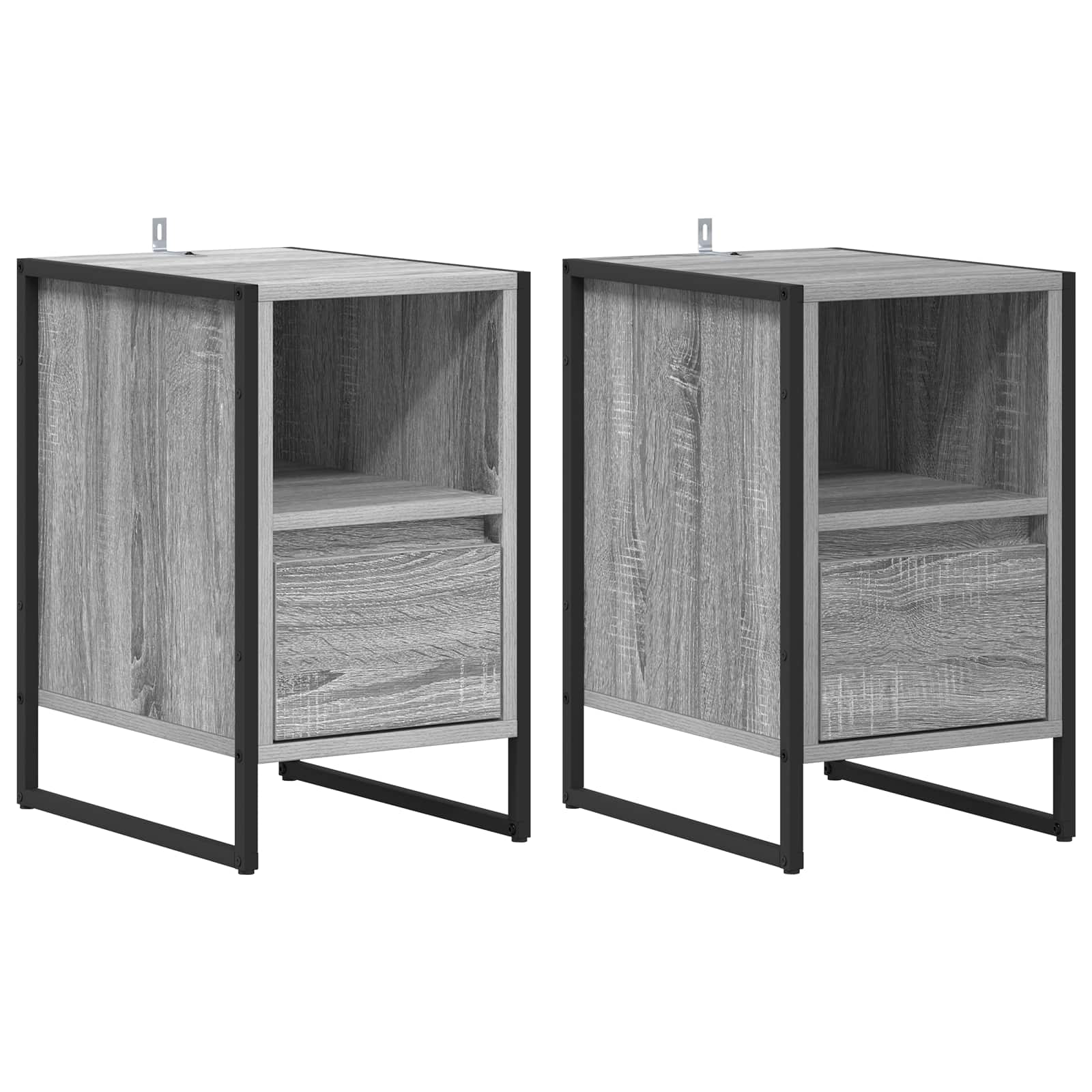 Noptiera 2 pcs Gri Sonoma 39,5 x 30 x 50 cm Lemn compozit