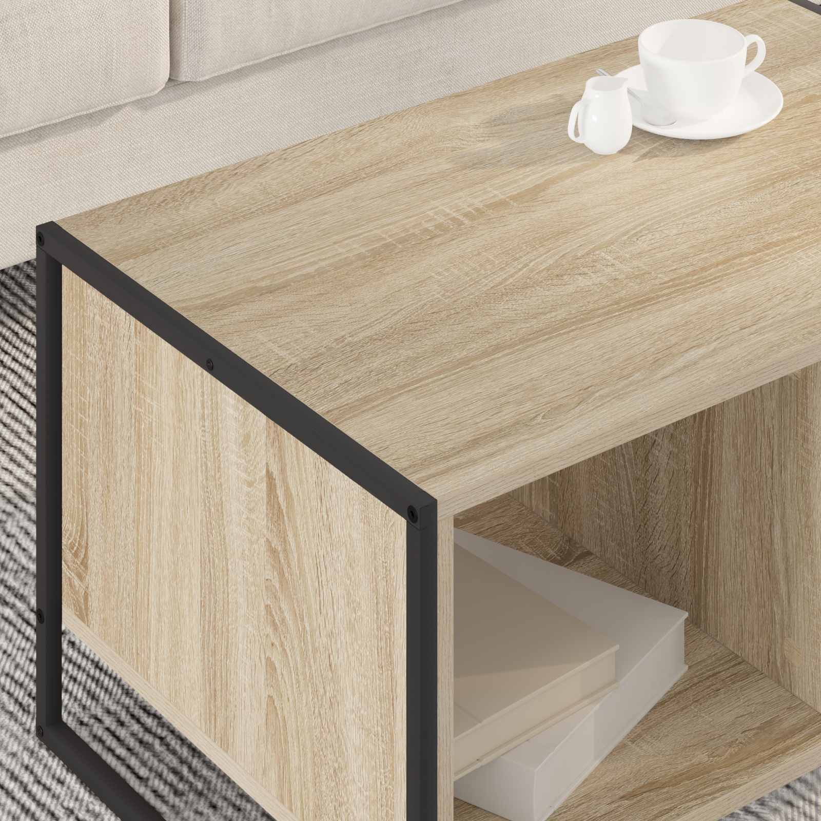 Masa de cafea Sonoma 80 x 50 x 40 cm Lemn compozit — imaginea 4