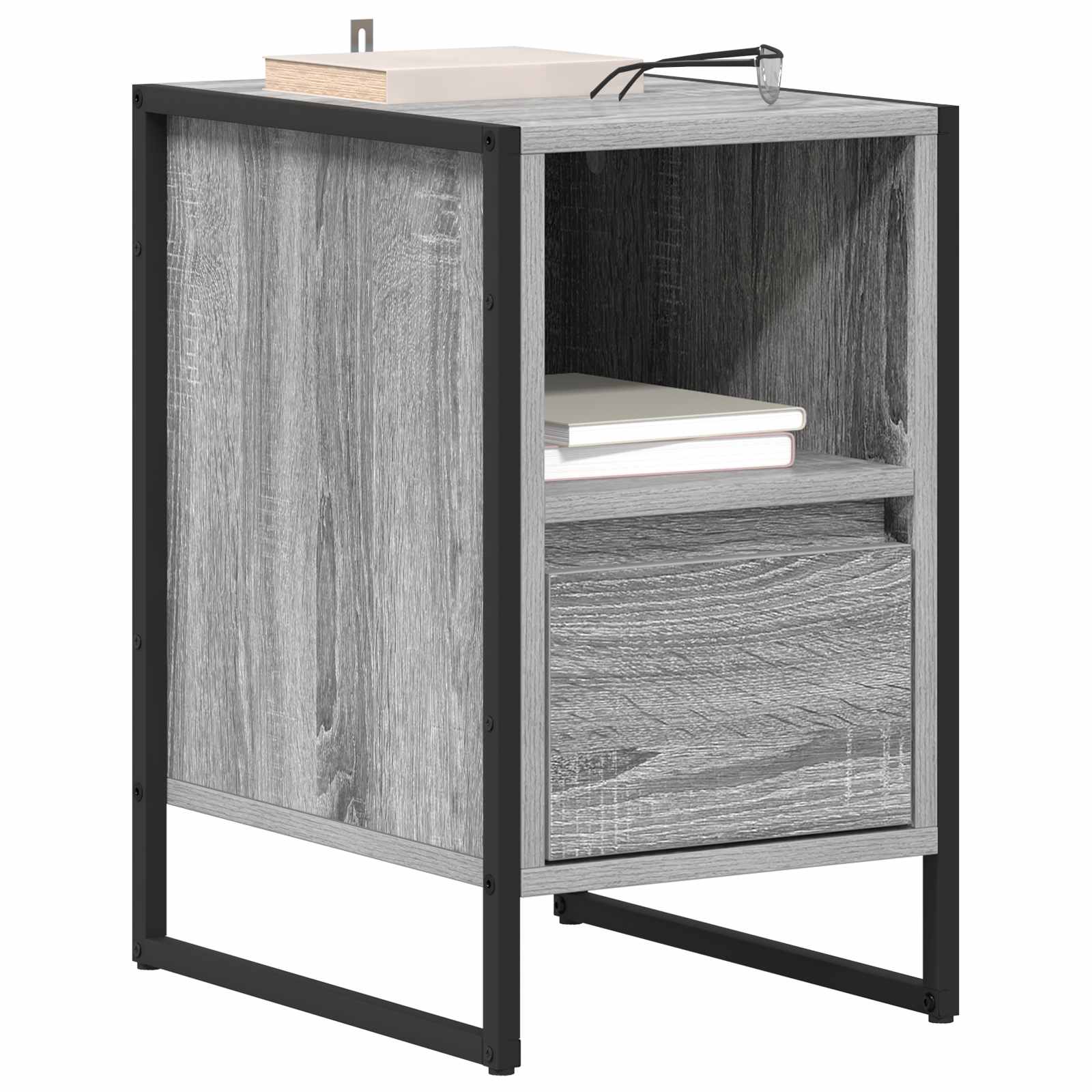 Noptiera 2 pcs Gri Sonoma 39,5 x 30 x 50 cm Lemn compozit — imaginea 3