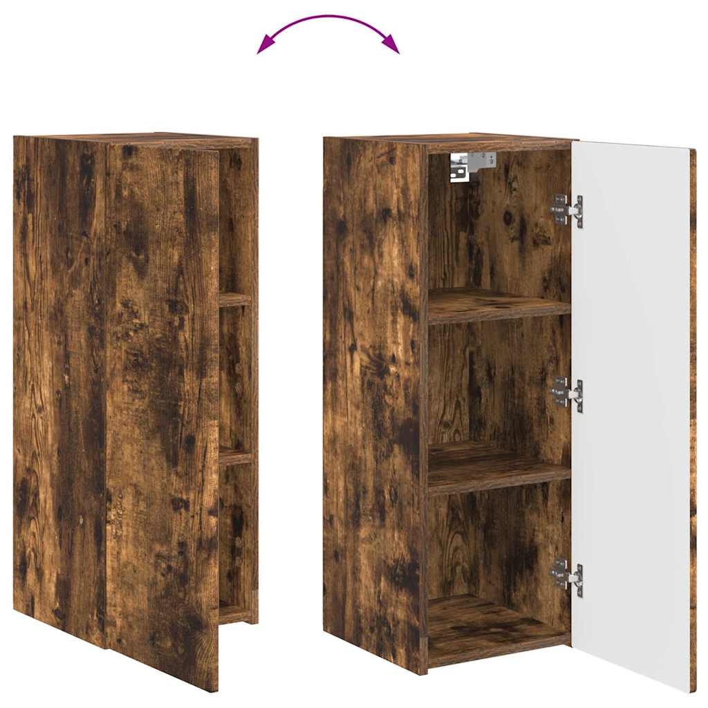 Dulap TV de perete Stejar fumuriu 30 x 31 x 80 cm Lemn compozit — imaginea 13