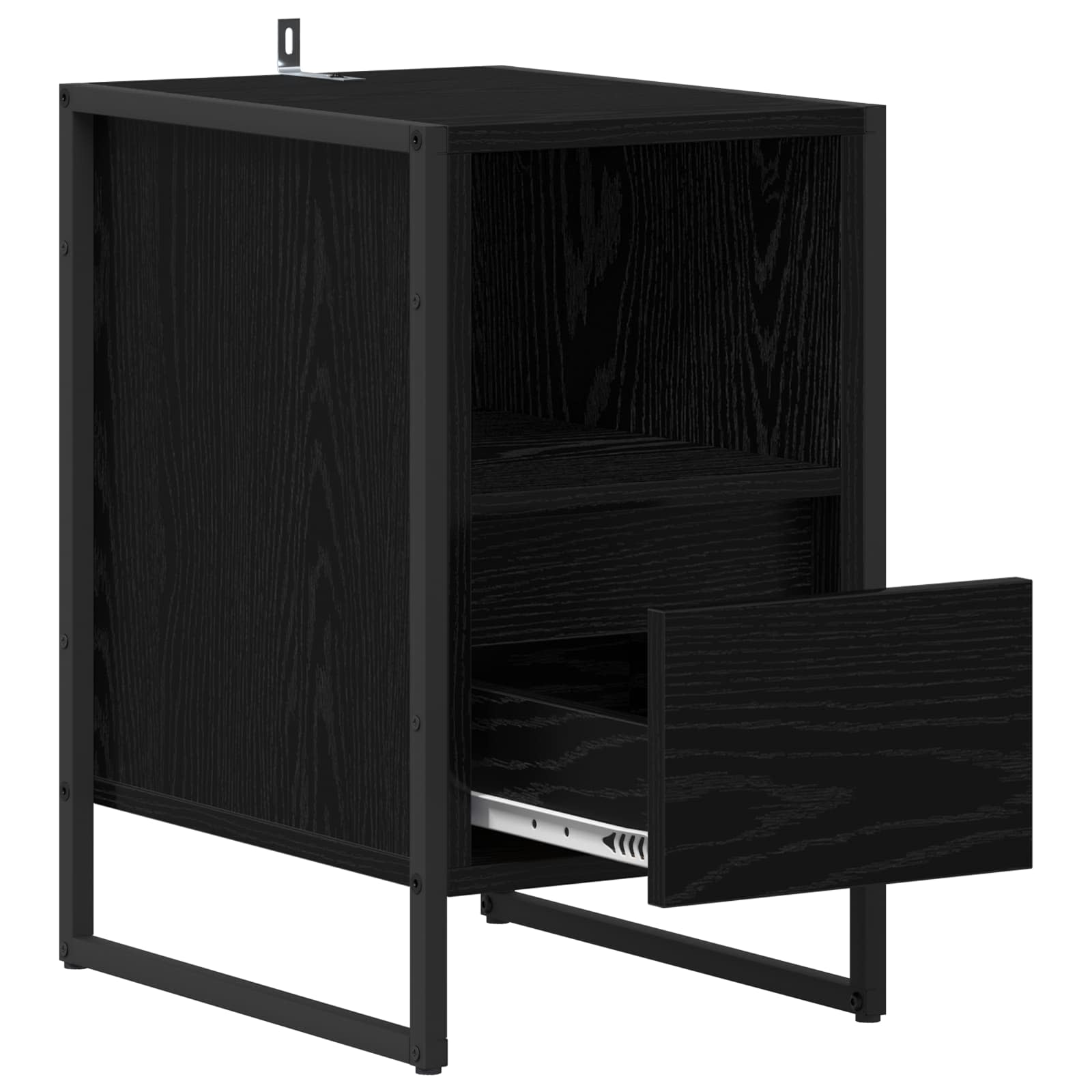 Noptiera cu sertar Stejar Negru 39,5 x 30 x 50 cm Lemn compozit — imaginea 5