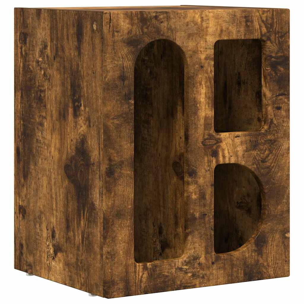 Noptiera 2 pcs Stejar fumuriu 40 x 35 x 50 cm Lemn compozit — imaginea 6