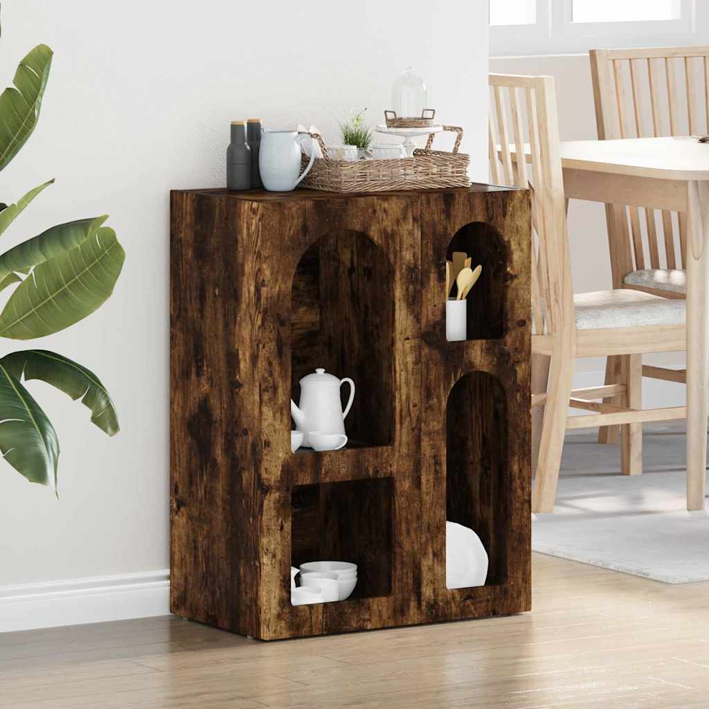 Bufet Stejar fumuriu 59 x 35 x 80.5 cm Lemn compozit — imaginea 2