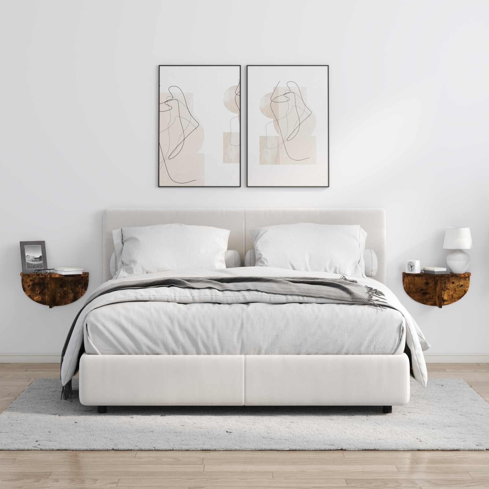 Raft de perete Stejar fumuriu 38 x 19 x 19 cm Lemn compozit — imaginea 4