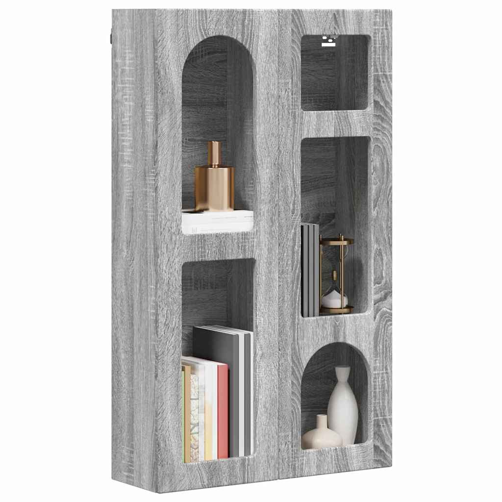 Dulap suspendat Gri Sonoma 59 x 20 x 100 cm Lemn compozit — imaginea 4