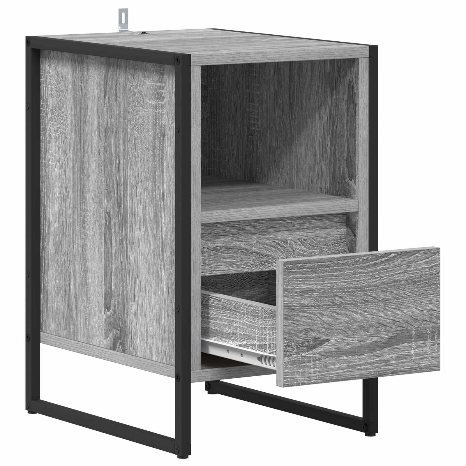 Noptiera 2 pcs Gri Sonoma 39,5 x 30 x 50 cm Lemn compozit — imaginea 6
