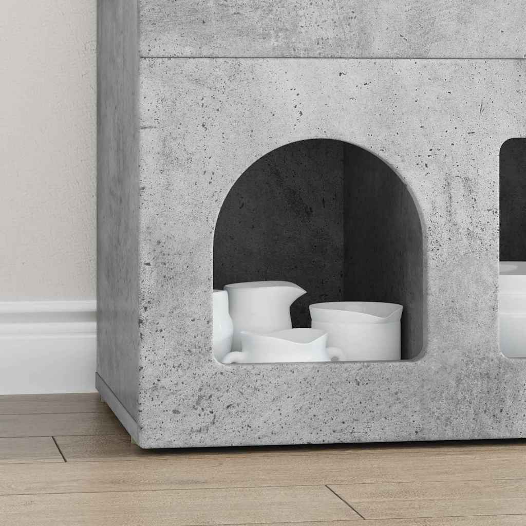 Bufet Gri din beton 80.5 x 35 x 59 cm Lemn compozit — imaginea 6