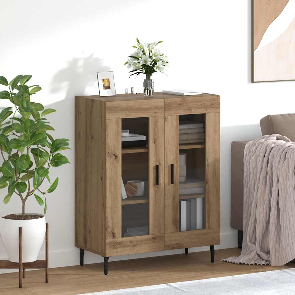 Bufet Stejar Artizanal 69,5 x 34 x 90 cm Lemn compozit — imaginea 2