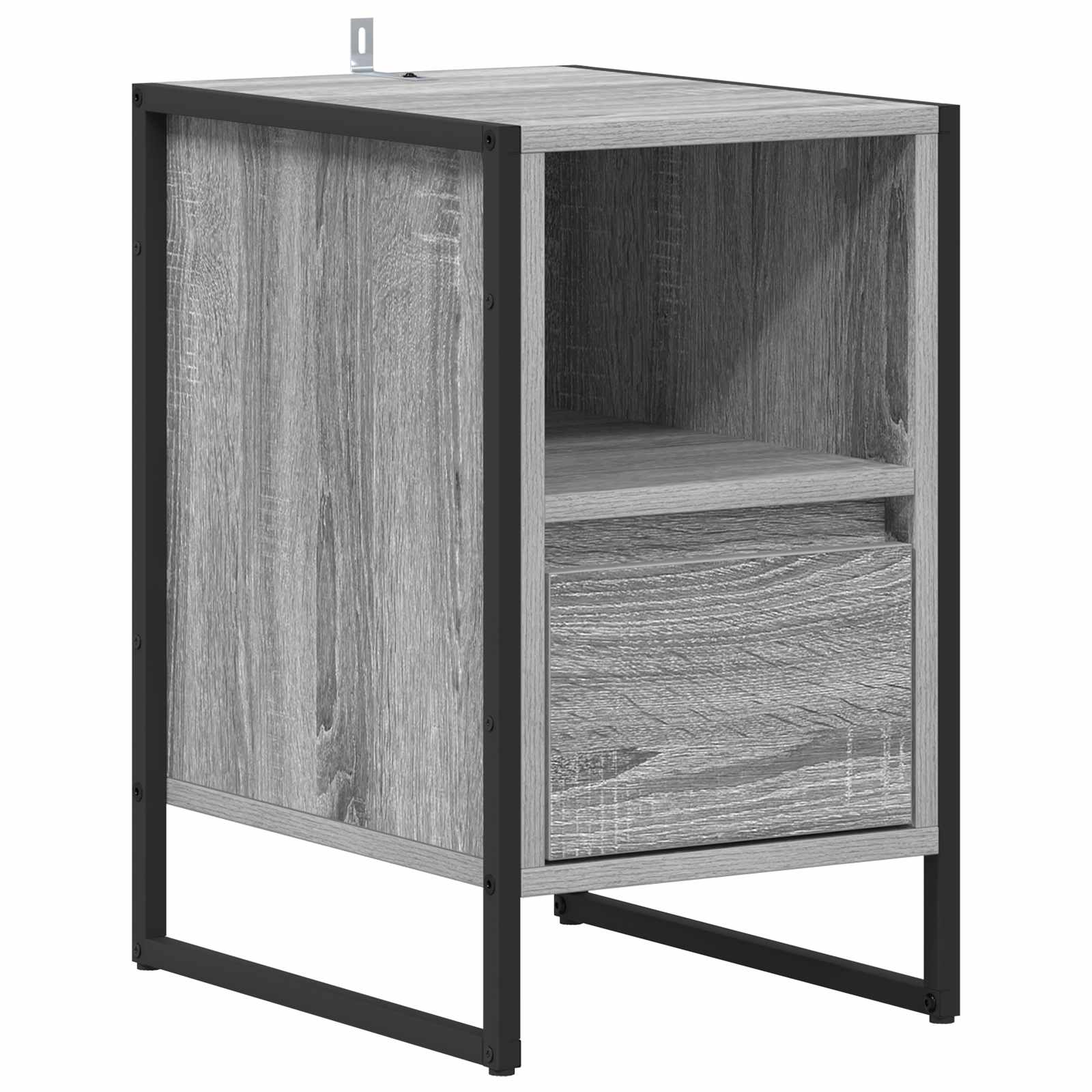 Noptiera cu sertar Gri Sonoma 39,5 x 30 x 50 cm Lemn compozit