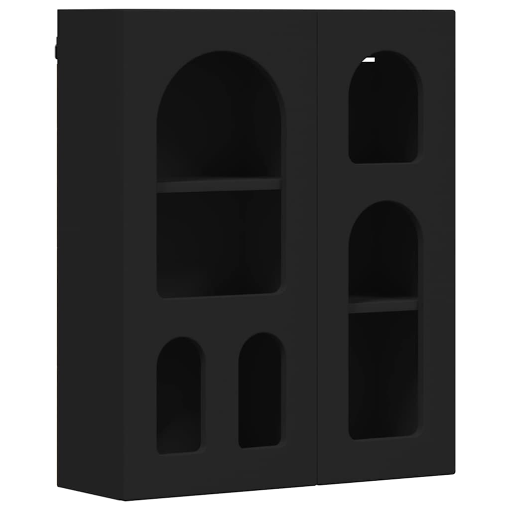 Dulap suspendat cu raft Negru 59 x 20 x 71.5 cm Lemn compozit