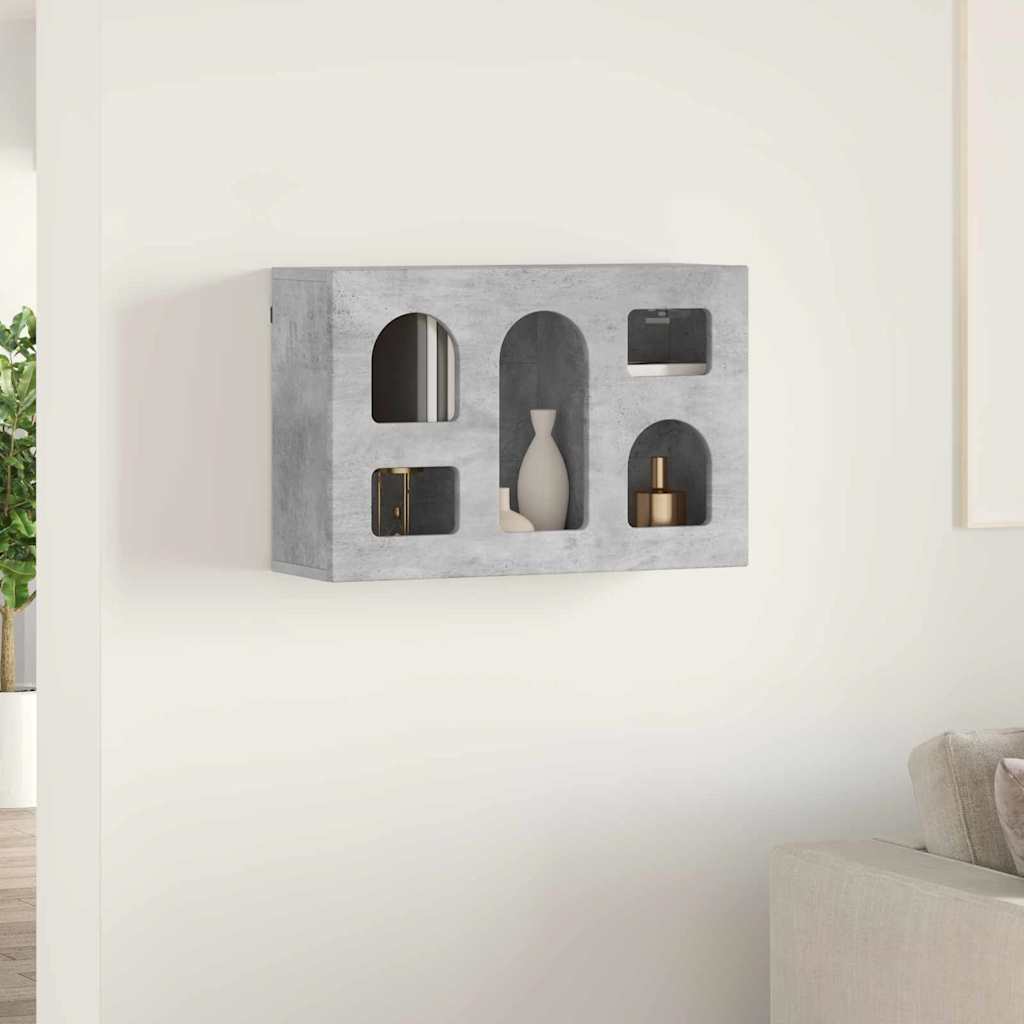 Dulap suspendat Gri din beton 60 x 20 x 40 cm Lemn compozit — imaginea 2