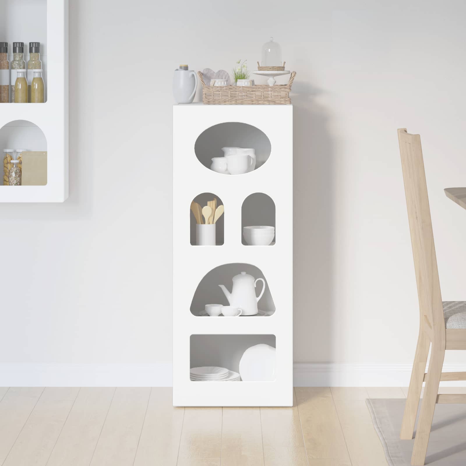 Bufet Alb 40 x 35 x 100,5 cm Lemn compozit — imaginea 4