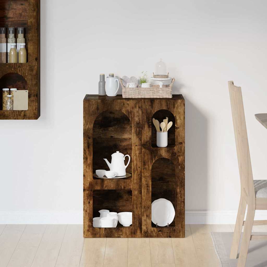 Bufet Stejar fumuriu 59 x 35 x 80.5 cm Lemn compozit — imaginea 5