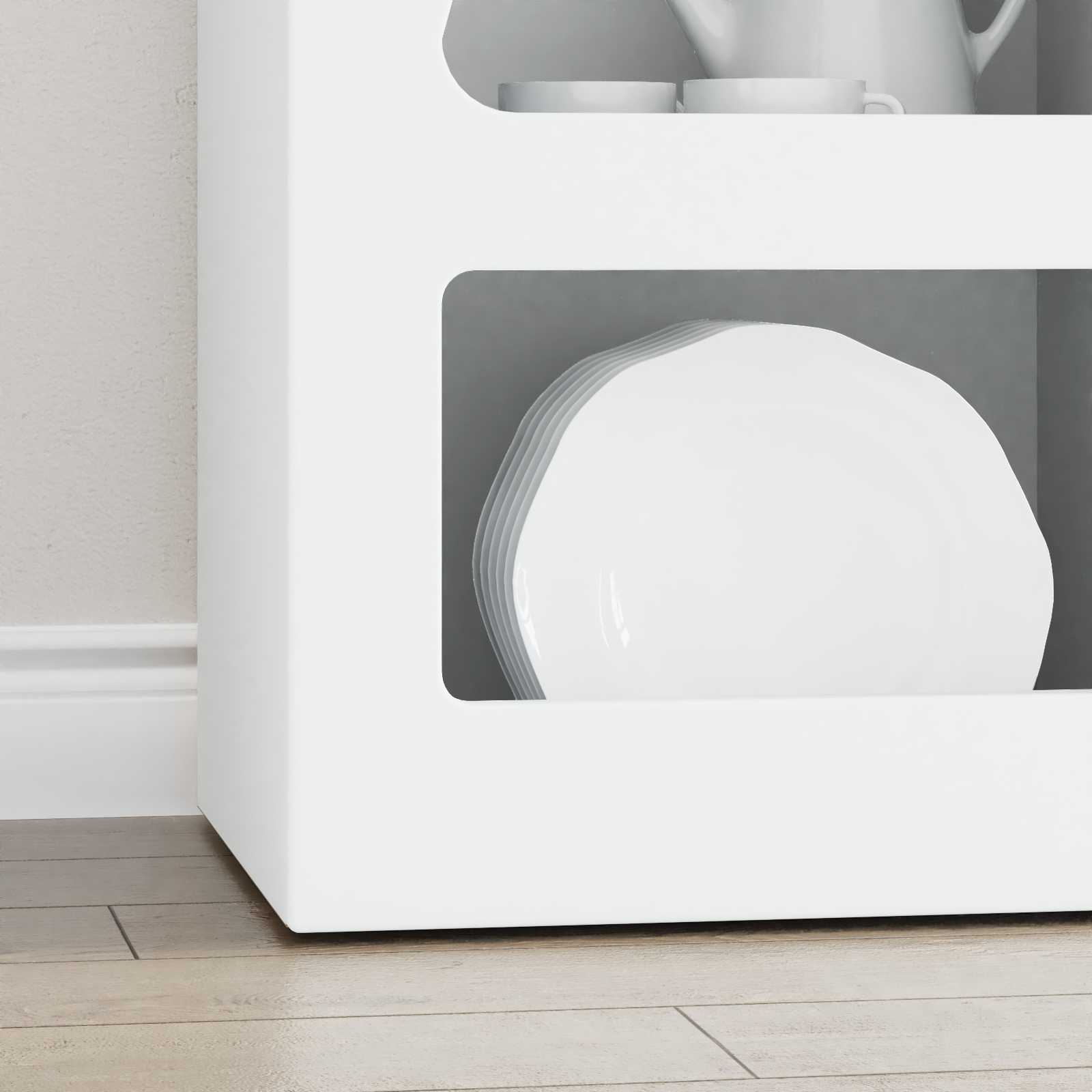 Bufet Alb 40 x 35 x 100,5 cm Lemn compozit — imaginea 5