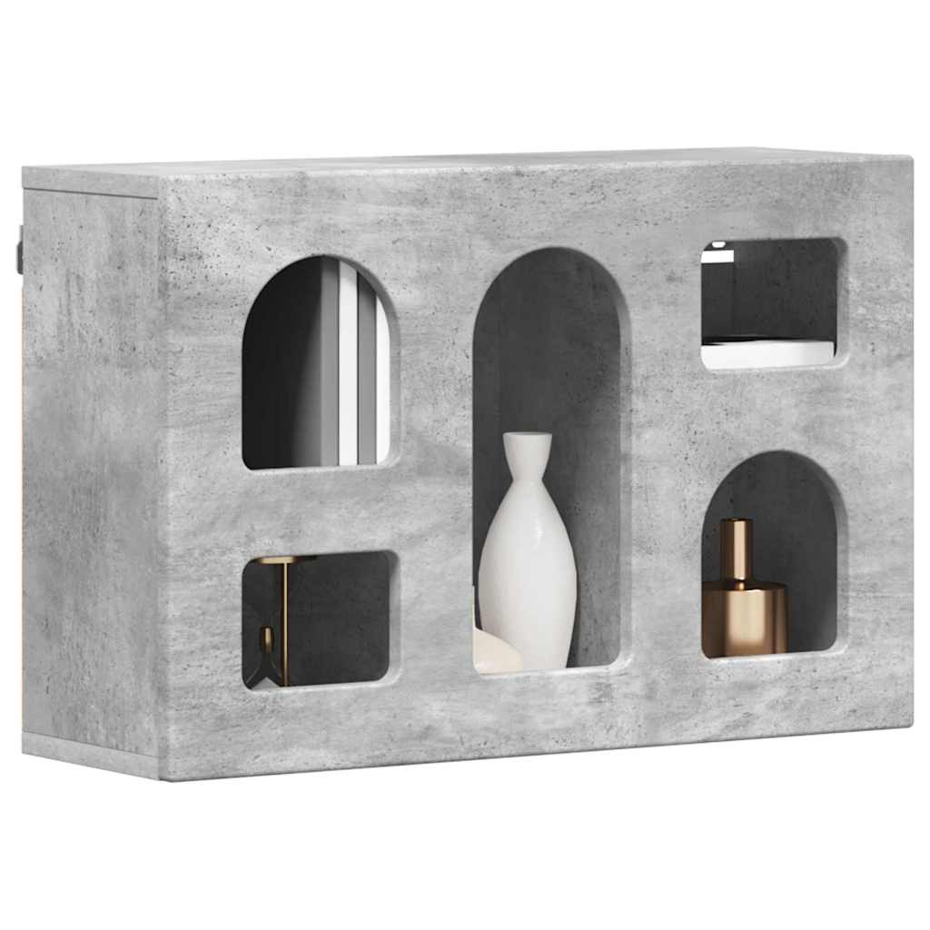 Dulap suspendat Gri din beton 60 x 20 x 40 cm Lemn compozit — imaginea 4