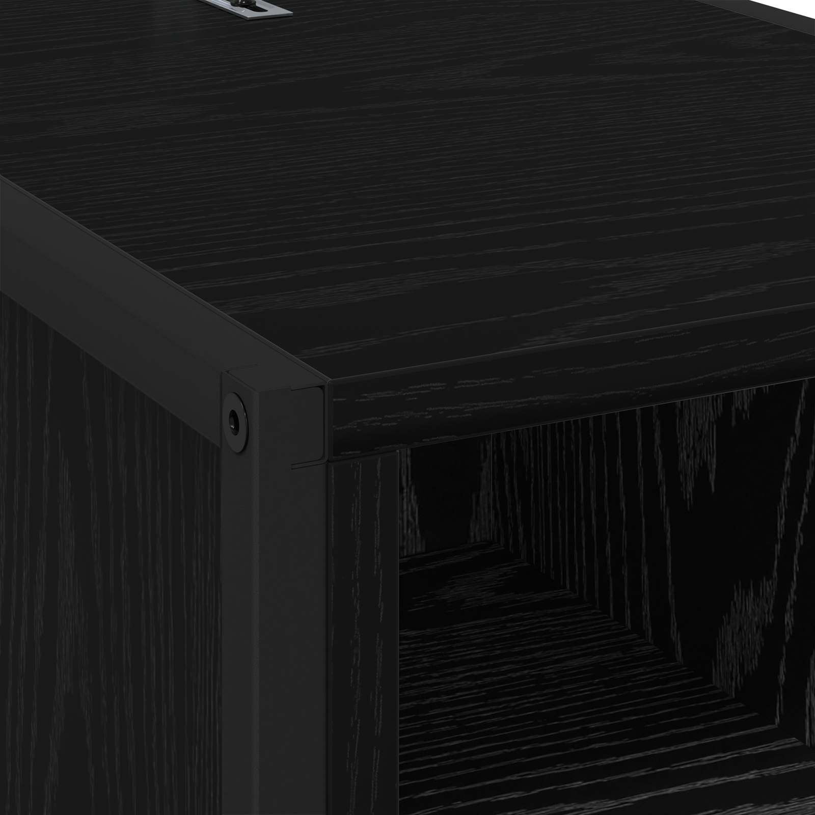 Noptiera cu sertar Stejar Negru 39,5 x 30 x 50 cm Lemn compozit — imaginea 9