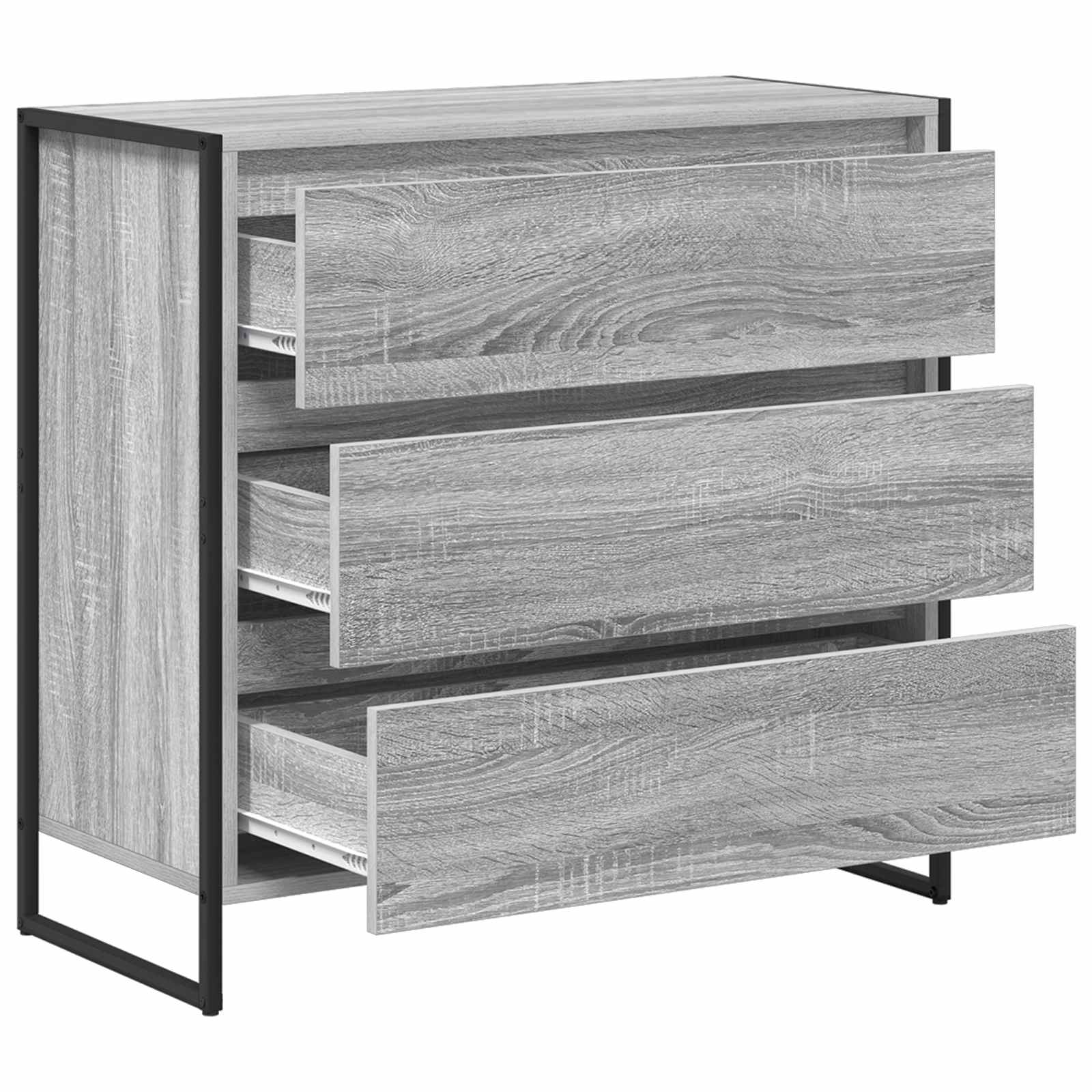 Bufet cu sertar Gri Sonoma 79 x 36 x 75.5 cm Lemn compozit — imaginea 5