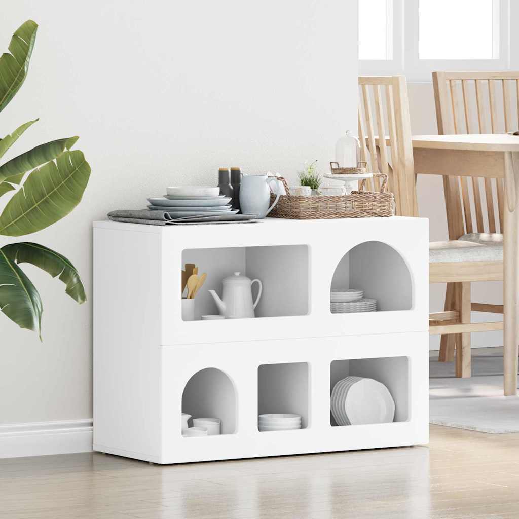 Bufet Alb 80.5 x 35 x 59 cm Lemn compozit — imaginea 2