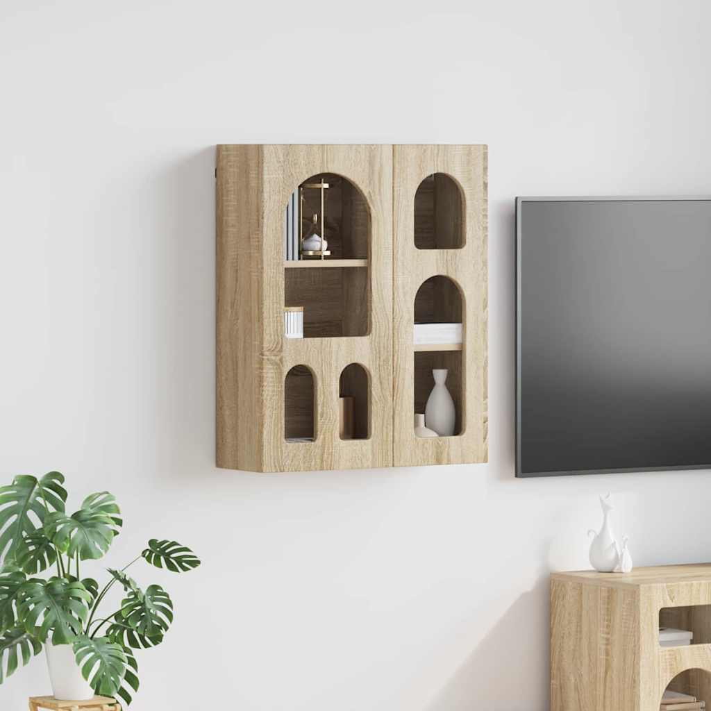 Dulap suspendat Stejar Sonoma 59 x 20 x 71.5 cm Lemn compozit — imaginea 2