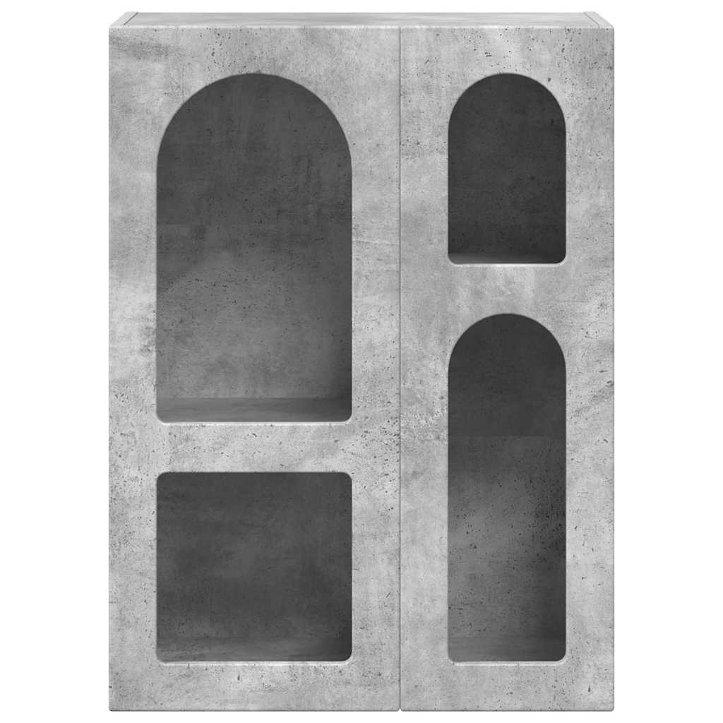 Bufet Gri din beton 59 x 35 x 80.5 cm Lemn compozit — imaginea 7