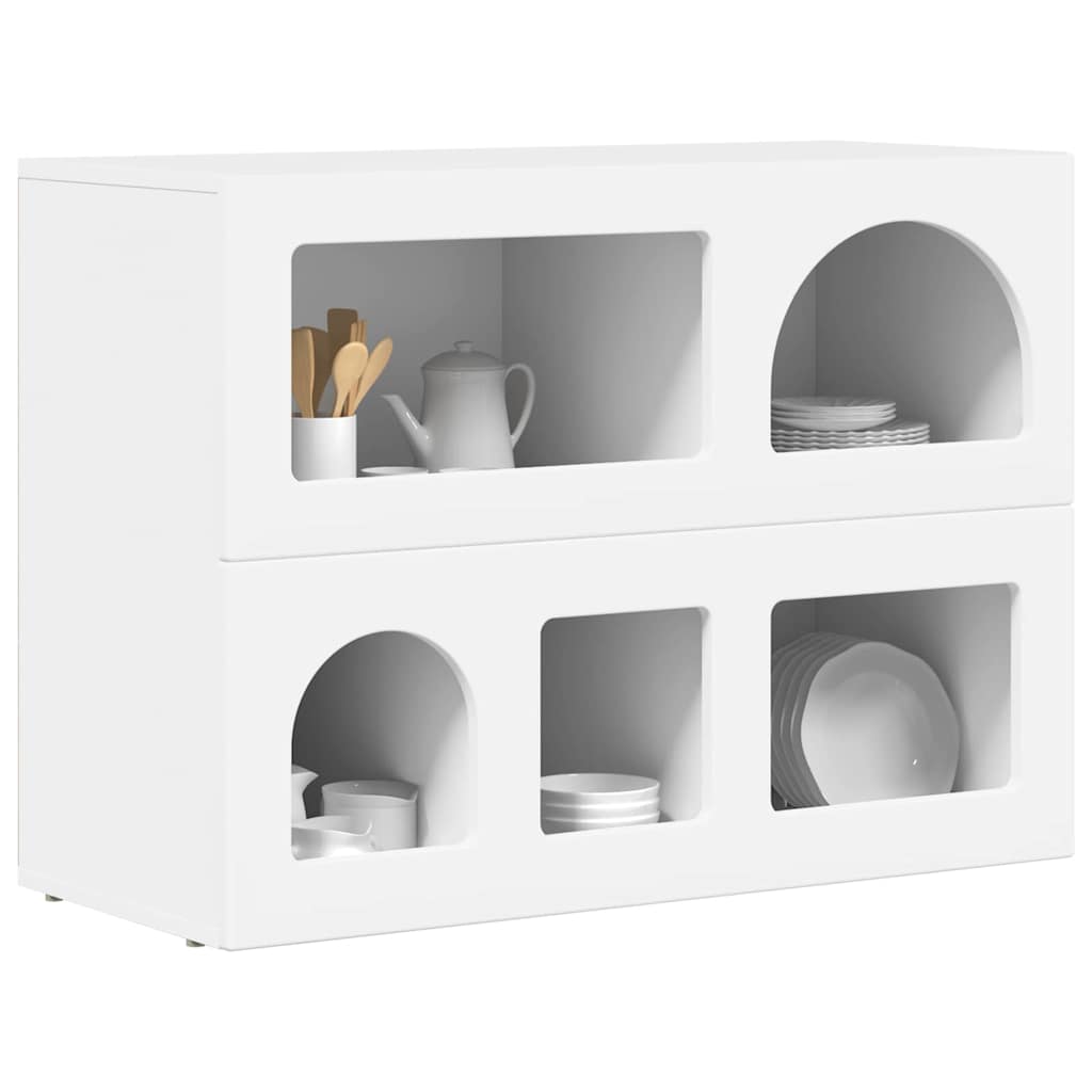 Bufet Alb 80.5 x 35 x 59 cm Lemn compozit — imaginea 4