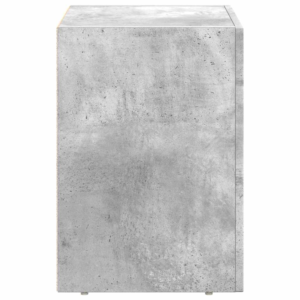 Noptiera 2 pcs Gri din beton 40 x 35 x 50 cm Lemn compozit — imaginea 8