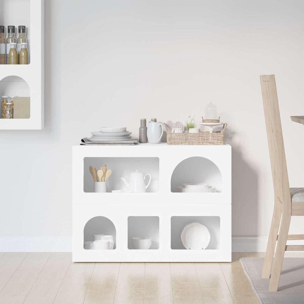 Bufet Alb 80.5 x 35 x 59 cm Lemn compozit — imaginea 5