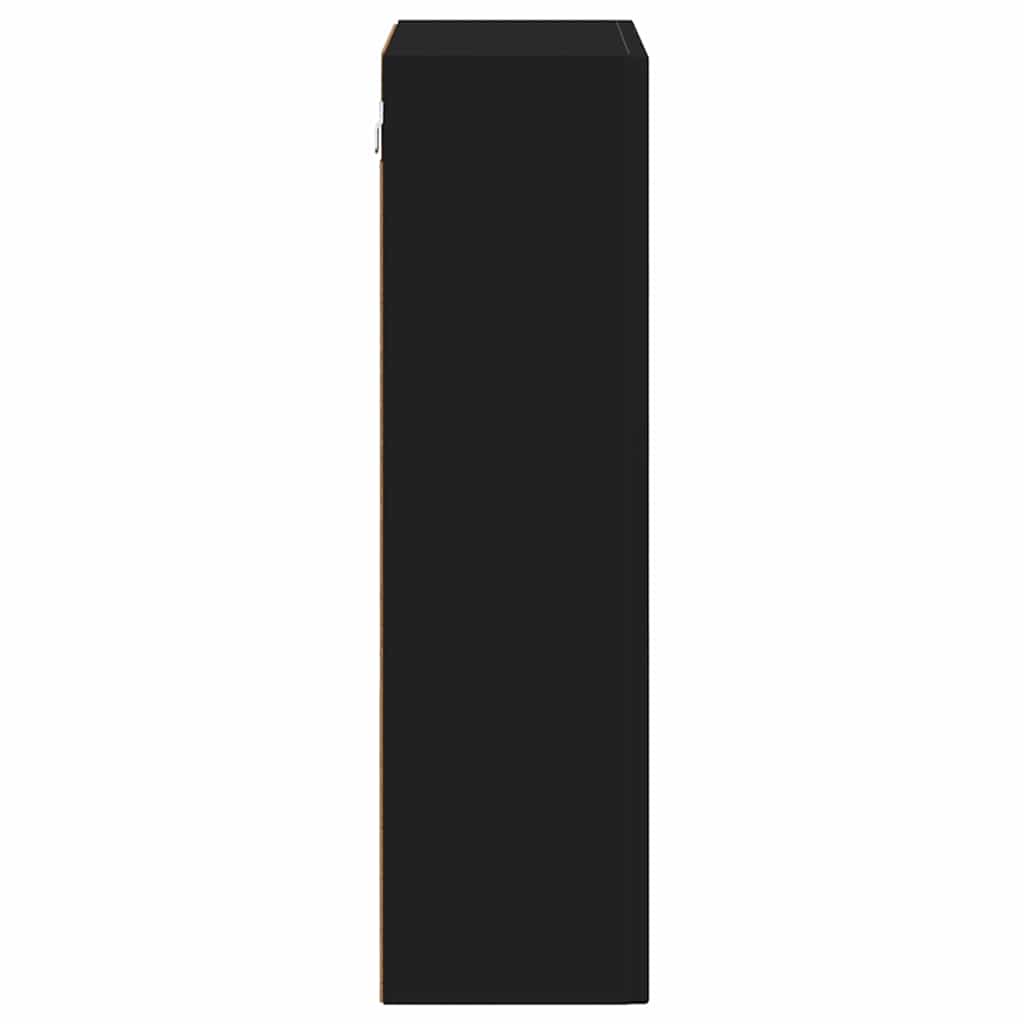 Dulap suspendat cu raft Negru 59 x 20 x 71.5 cm Lemn compozit — imaginea 7