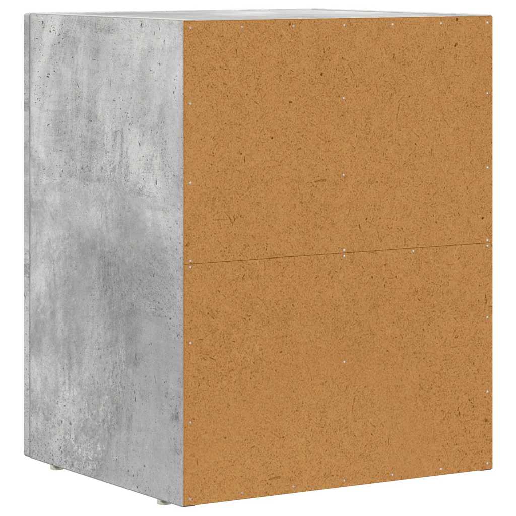 Noptiera 2 pcs Gri din beton 40 x 35 x 50 cm Lemn compozit — imaginea 9