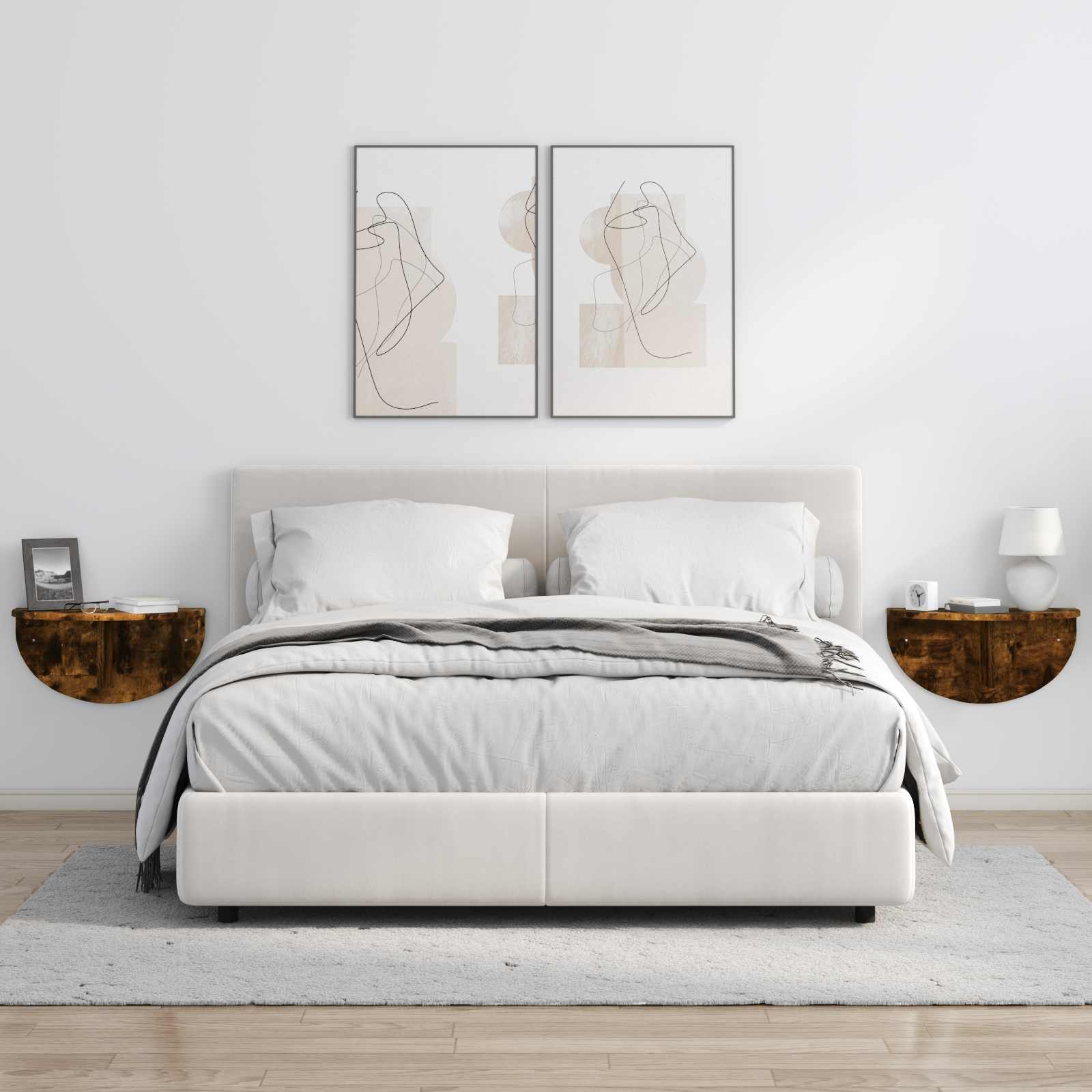 Raft de perete Stejar fumuriu 38 x 19 x 19 cm Lemn compozit — imaginea 4