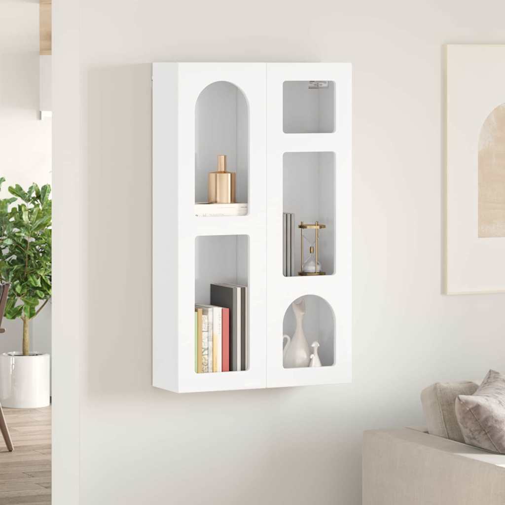 Dulap suspendat Alb lucios 59 x 20 x 100 cm Lemn compozit — imaginea 4