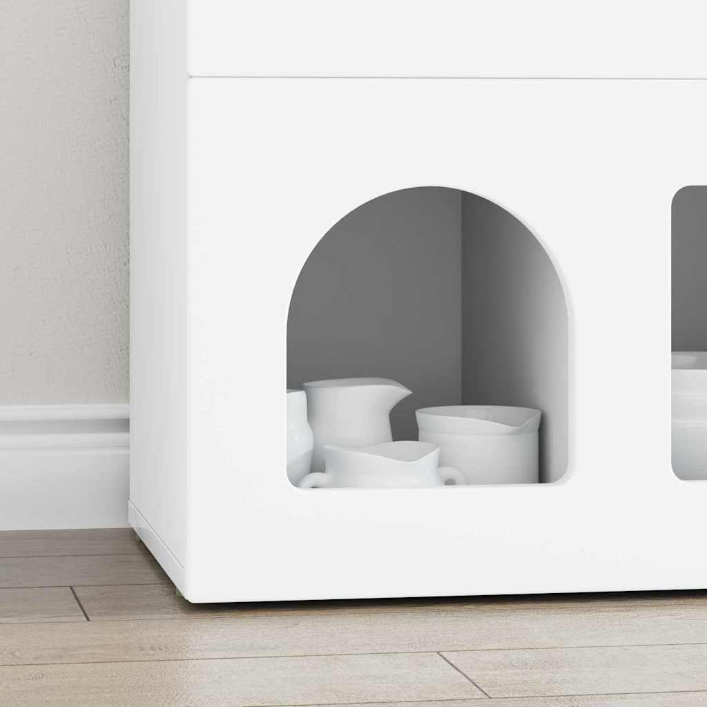 Bufet Alb 80.5 x 35 x 59 cm Lemn compozit — imaginea 6