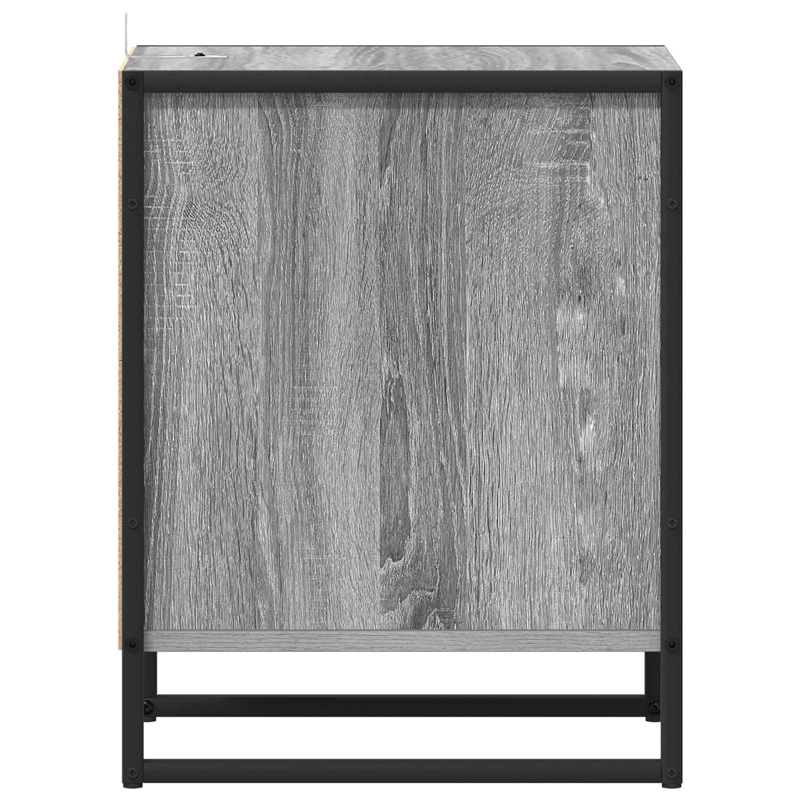 Noptiera cu sertar Gri Sonoma 39,5 x 30 x 50 cm Lemn compozit — imaginea 7
